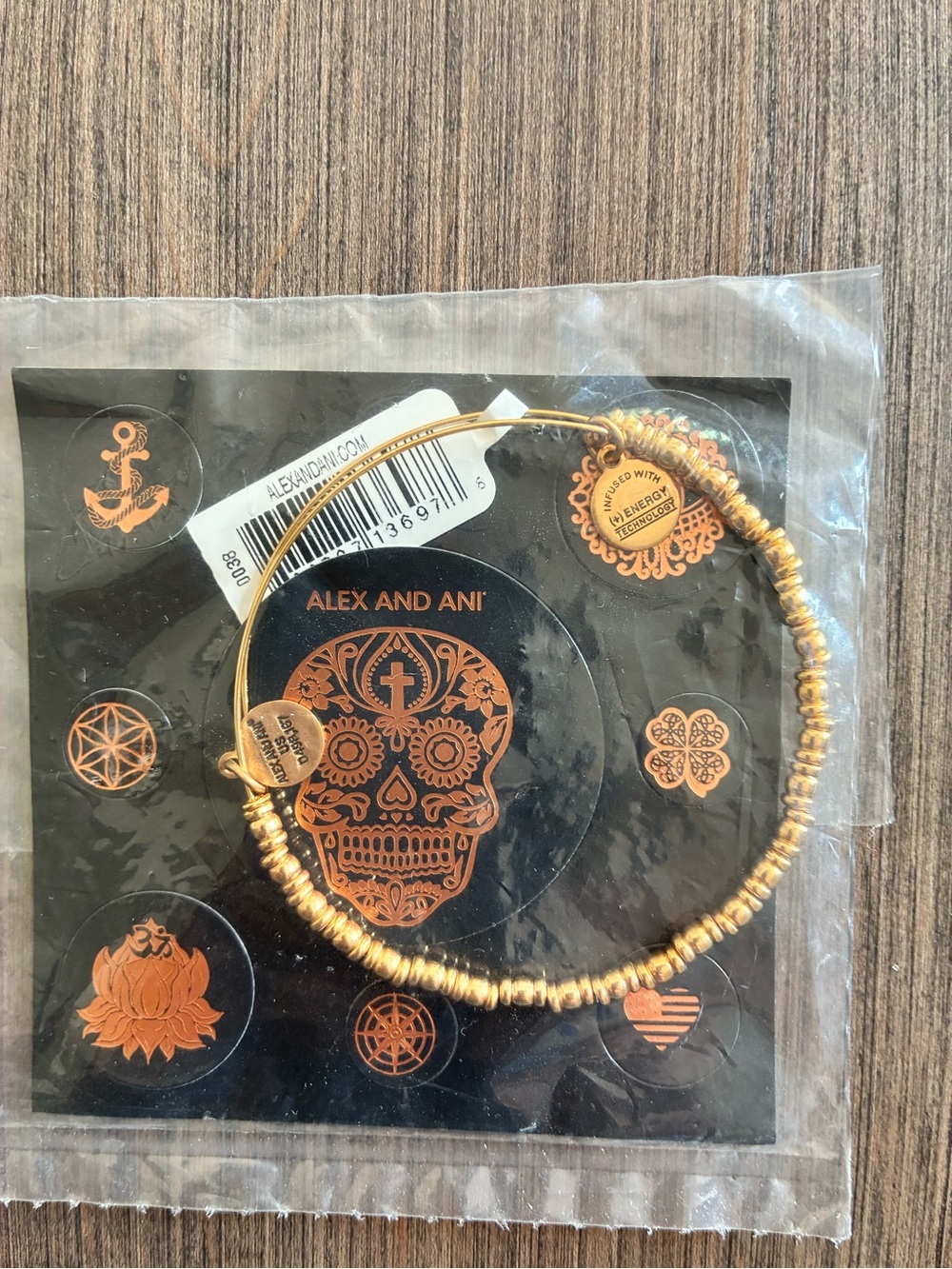 Alex and Ani Gold Beaded Bracelet